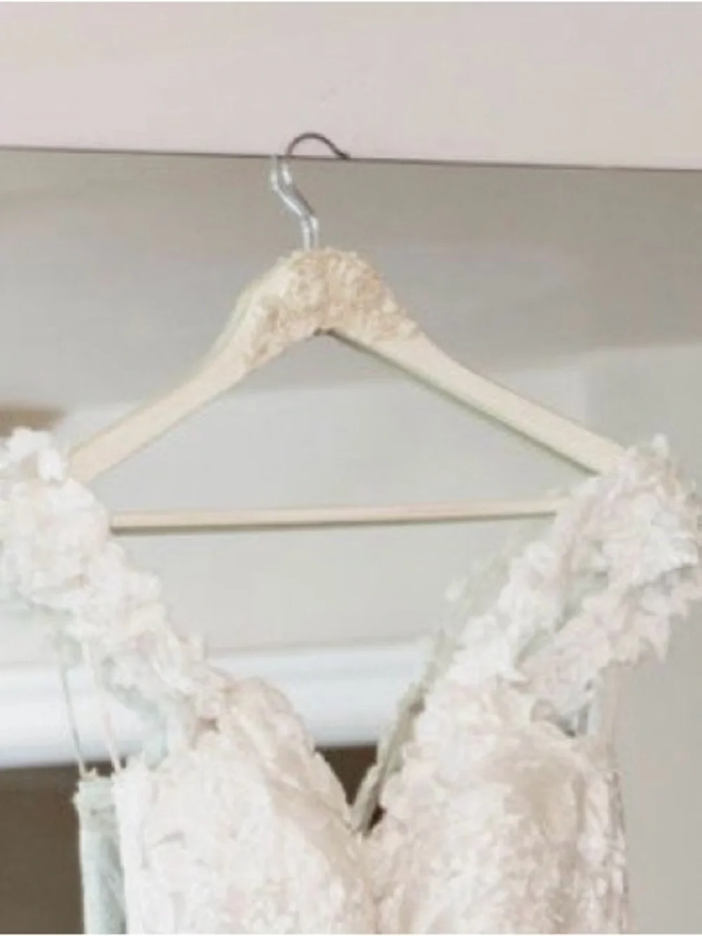 Wedding Dress Handmade Decorative White Floral Ornate Hanger